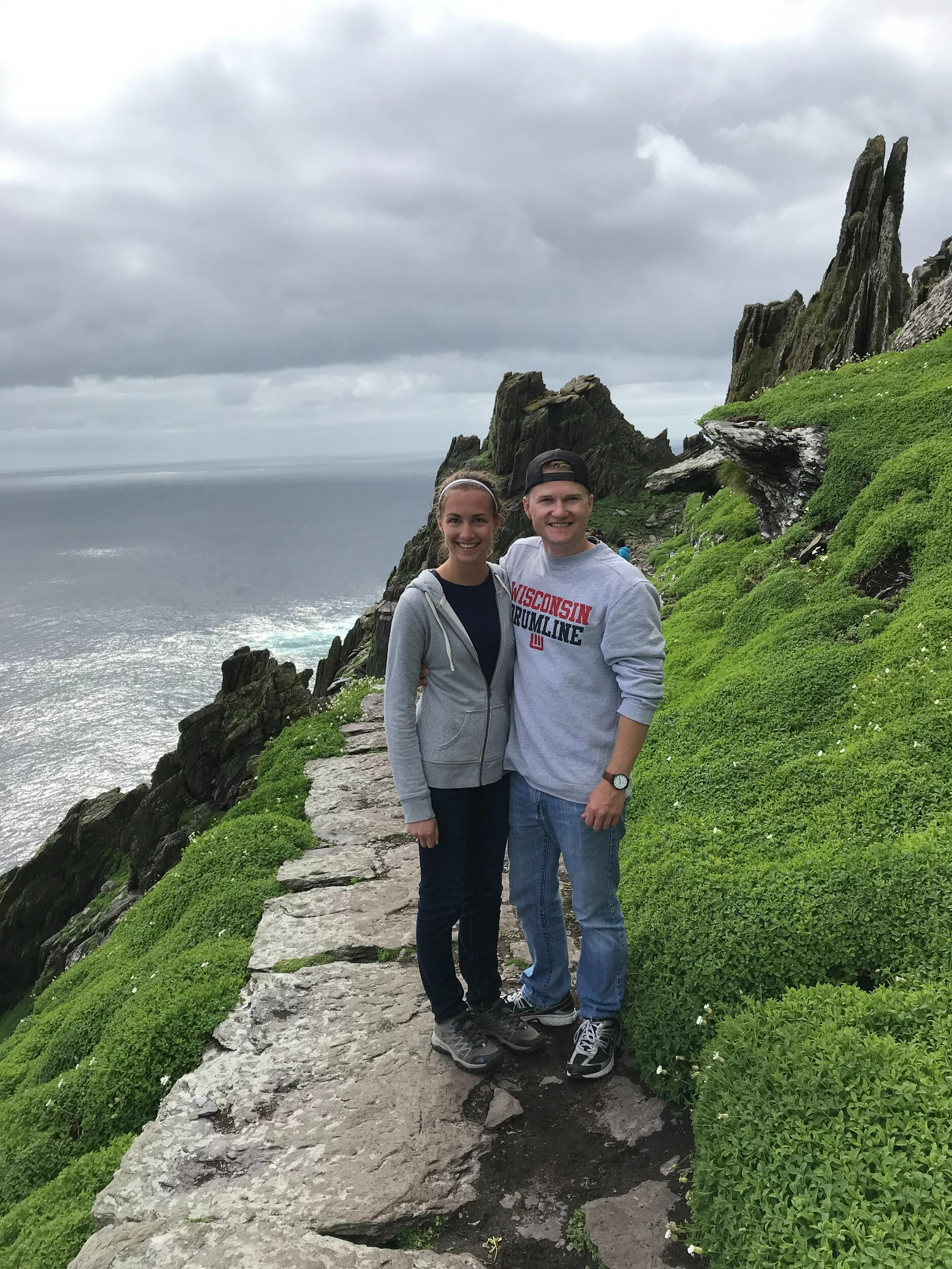 Our Ireland trip will forever be a highlight! This picture was taken on Skellig Michael, a sea rock south of the mainland.