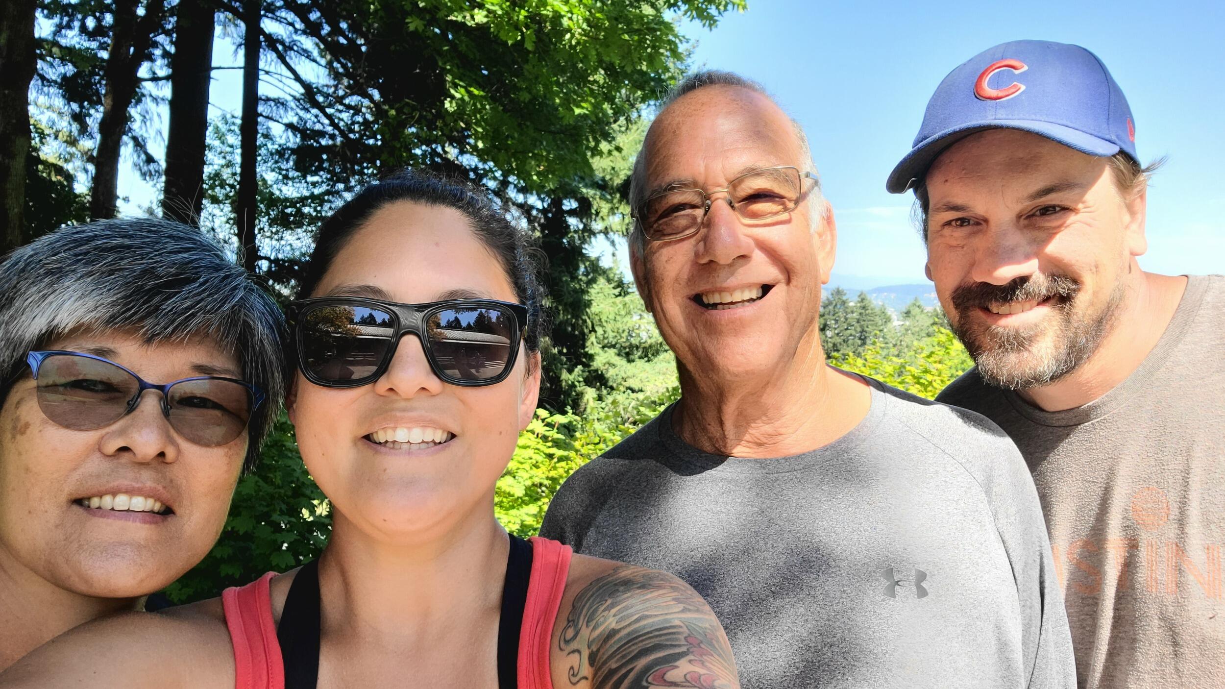 Soon after returning from Hawaii, Ashley's parents, Alyne and John, visit them in Portland. They spent a day touring the Japanese Garden.
