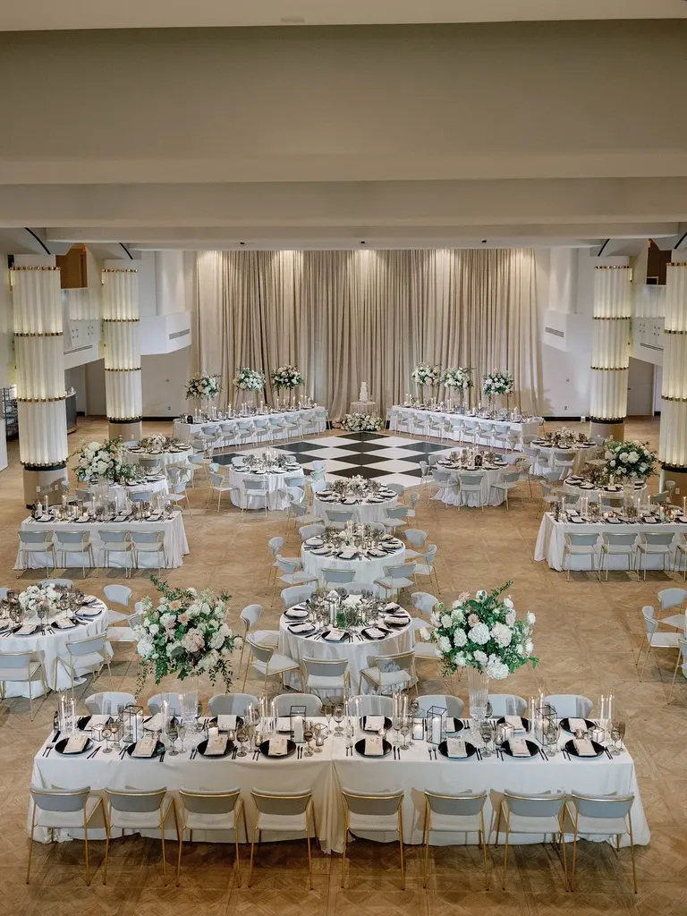 Elegant ballroom reception, taylor swift themed wedding 