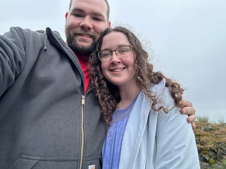 Jimmy and Ericka make it official. They take their first photo together at the Butte in Hermiston, OR. Ericka's high school students start theorizing why she is so happy and carefree now (lol)