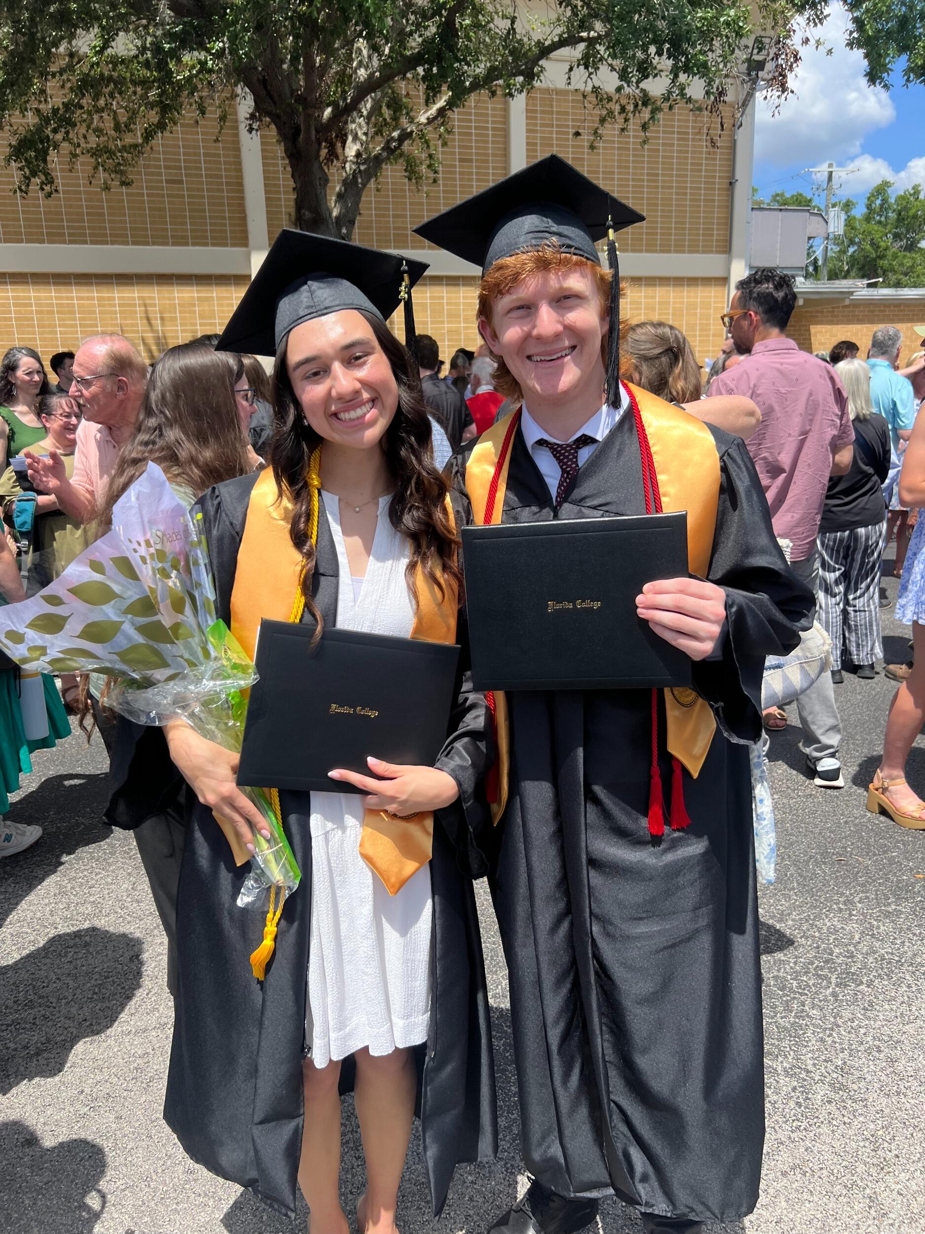 Graduation!! Both completed a Bachelor's in Psychology!