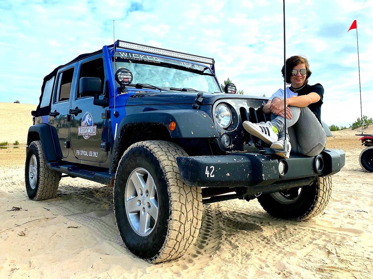 Katelyn's first off roading trip on the dunes!
