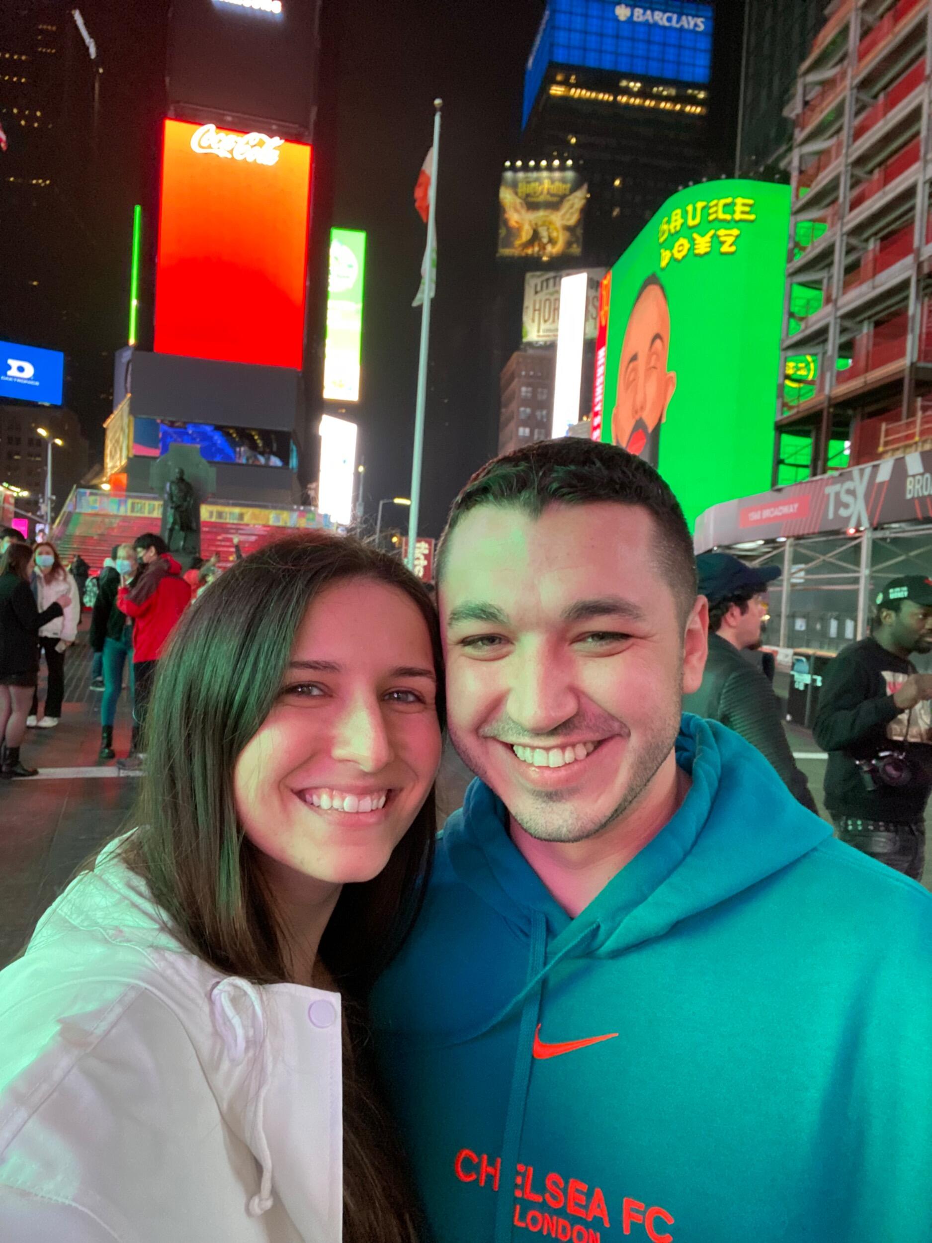 New York City, NY  |  Madison was finishing up optometry school rotations while Michael was still living in Pennsylvania. Madison reached out to Michael via Instagram DMs (all thanks to Caileigh). One thing led to another, and they ended up traveling to New York City for their first date! They spent the weekend catching up, and they knew this was going to be something special. 