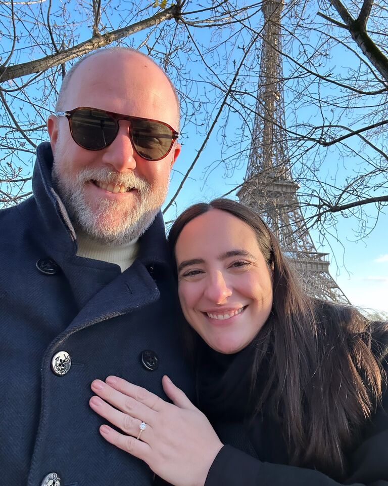 On our second trip to Paris, Jake proposed!