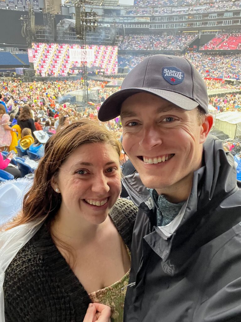 A rainy Taylor Swift concert! Kyle and Claire have attended plenty of concerts over the years. However, this was certainly the largest!