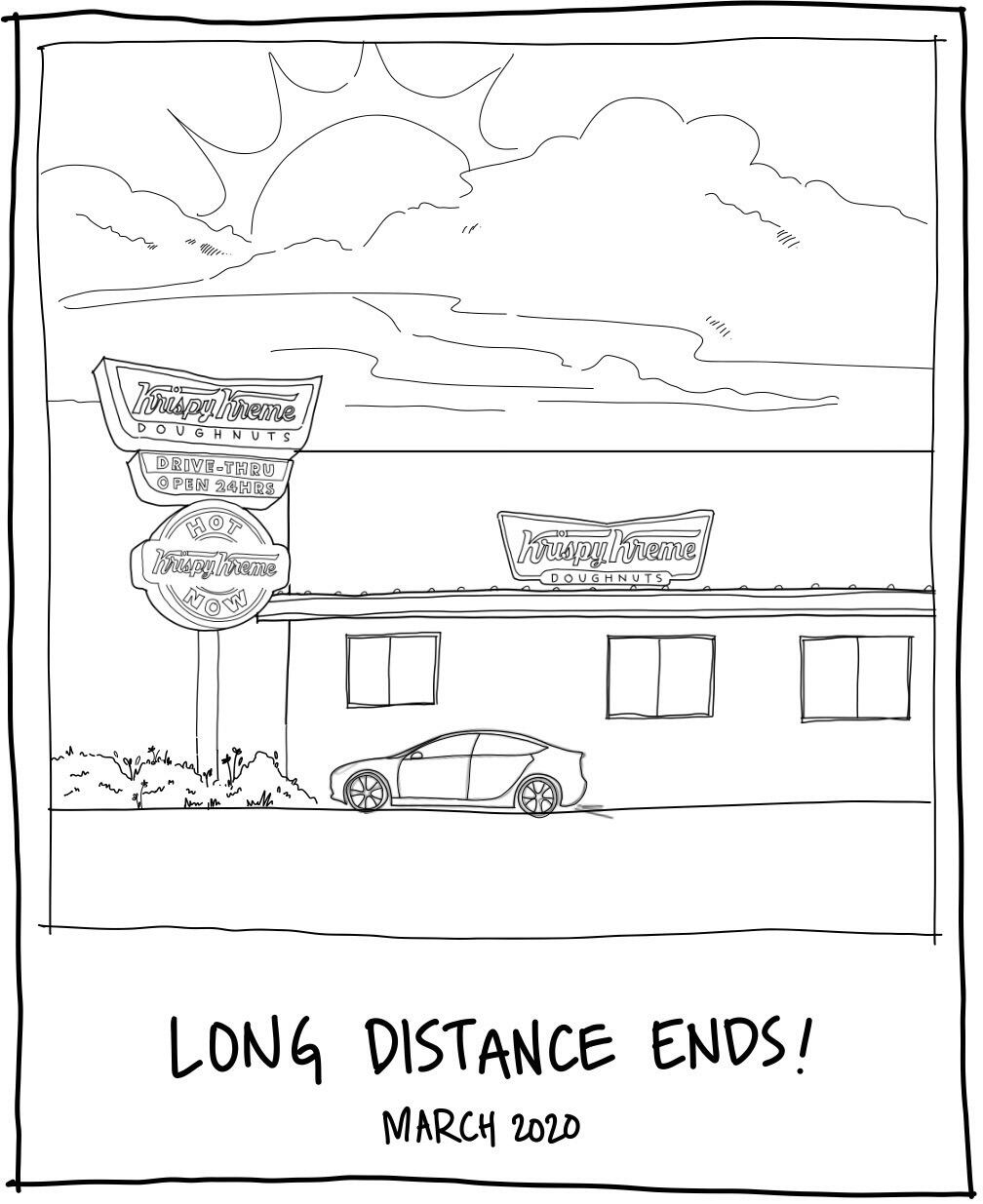 Trisha moves back to Vancouver. Long distance ends. 