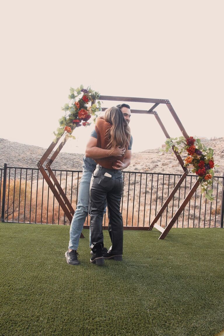 Kyle proposed on Thanksgiving with the whole family there, and Katie's best friend Lanni. The quick set up and change of clothes while Katie and Lanni went to go pick up Starbucks that everyone "suddenly" wanted. It was all apart of the plan, even Katie had no clue.