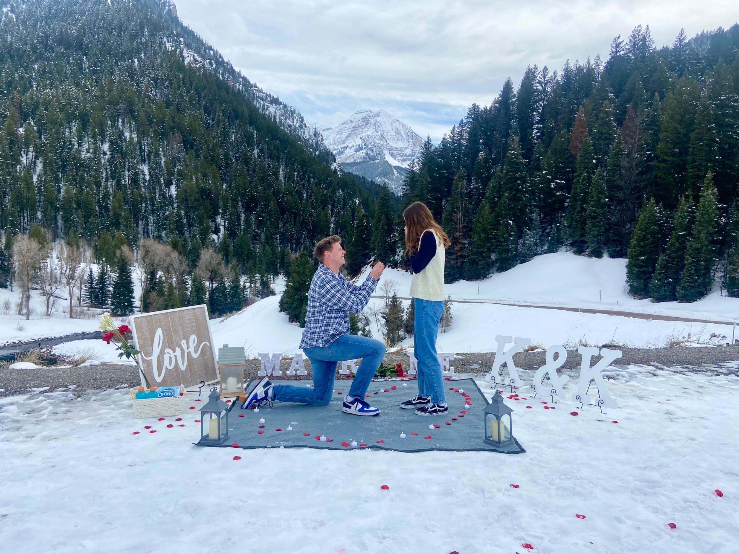 He finally asked. She said yes!