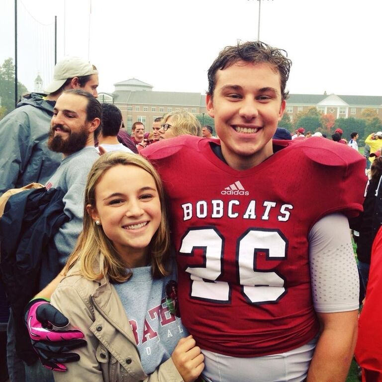 Jake’s football game at Bates! Go Bobcats!