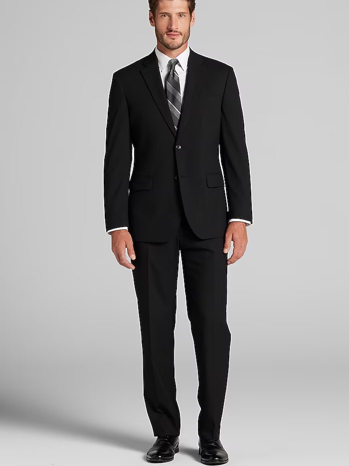 black formal dresses for men Men's Classic Black Dress Shirt, Medium Tall