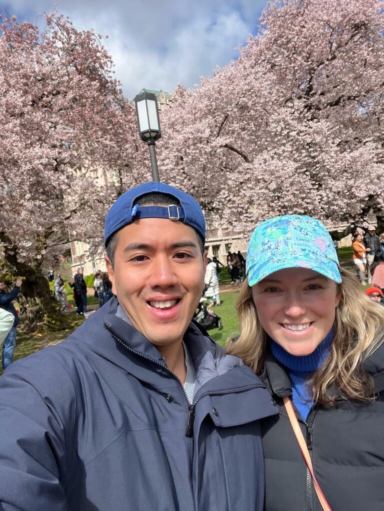 1st Cherry Blossoms together in Seattle, Washington