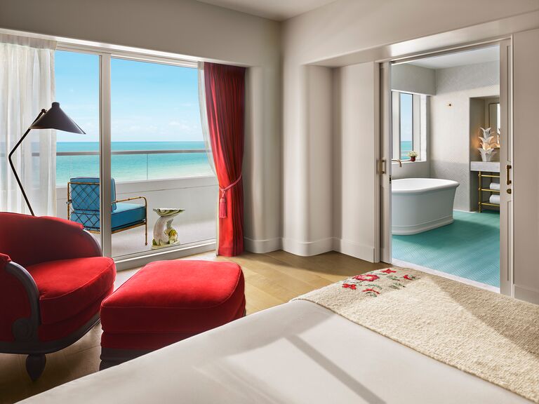 The Faena Miami Beach suite room overlooking miami beach