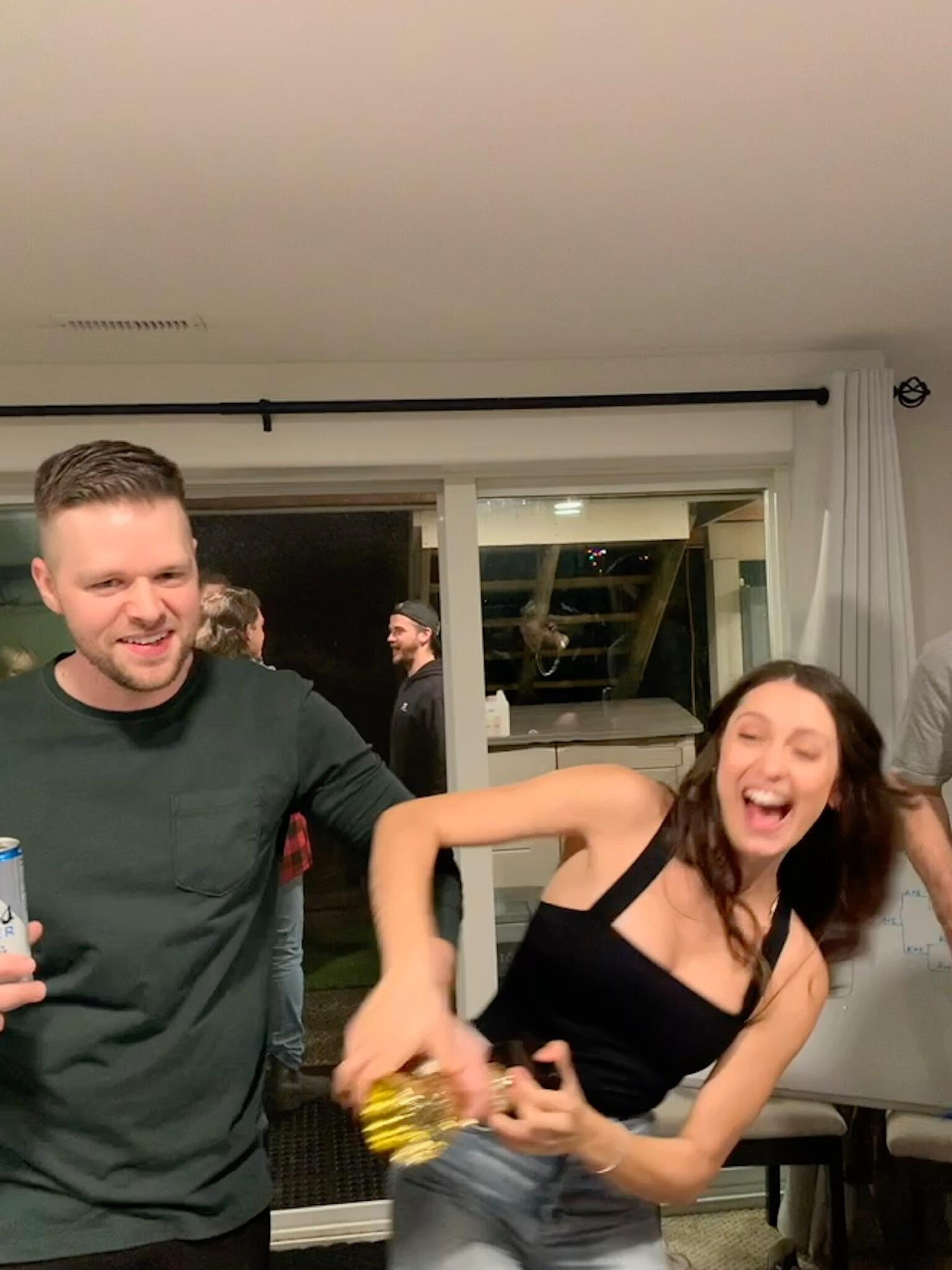 Kurt's birthday beer pong tournament. He did not accept defeat gracefully.