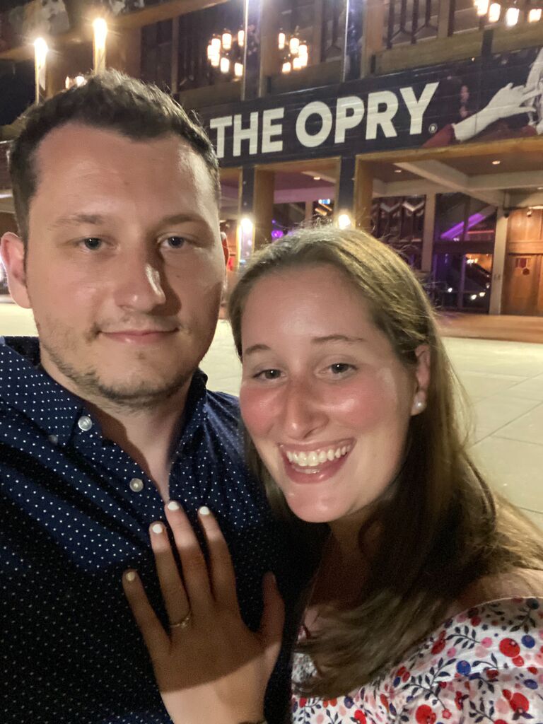 Engaged at the Grand Ole Opry in Nashville, TN :)