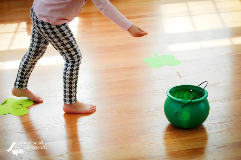 kid-friendly St. Patrick's Day party ideas - coin toss