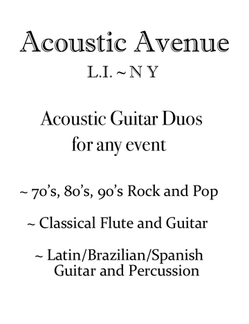 Acoustic Avenue - One Man Band - Holbrook, NY - Hero Main