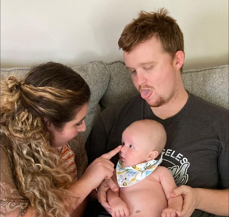 Meeting our nephew, Dean, for the first time