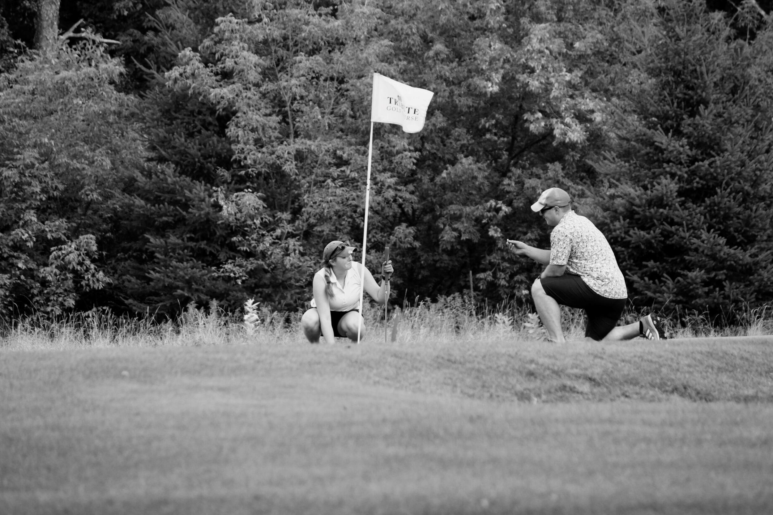 Reece finally proposed to me on Friday the 13th of all days. We were on the 9th hole of Tribute, a local golf course, surrounded by all of our parents. Fun fact is that I'm in a women's golf league at this same golf course. 