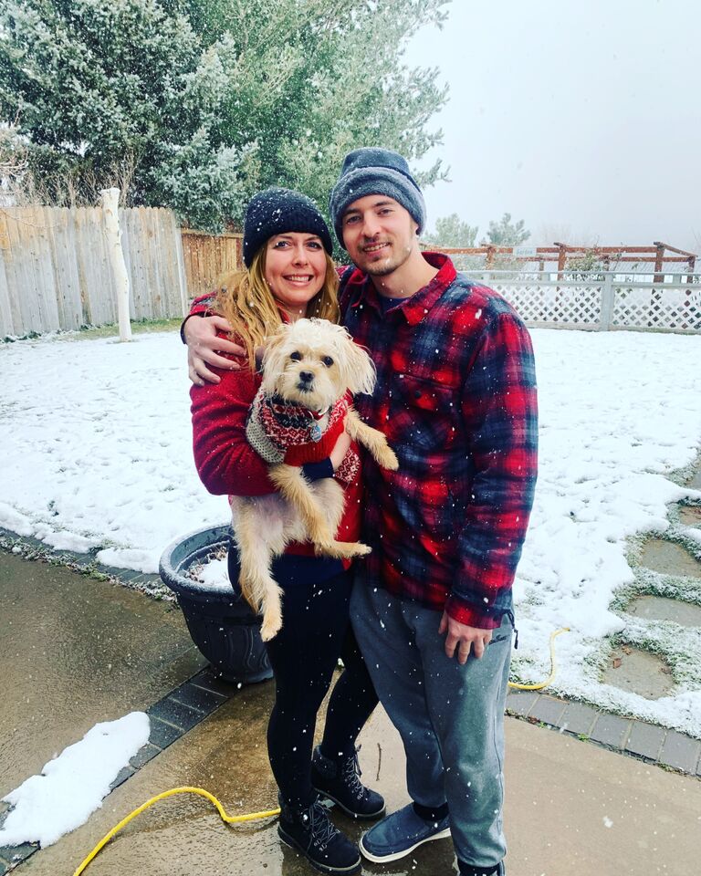 Celebrating our first Christmas together at my parents house ❤️