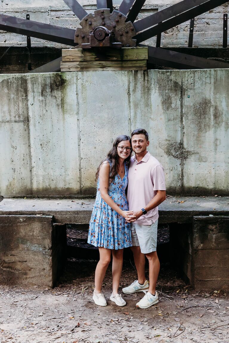Minutes before he popped the question