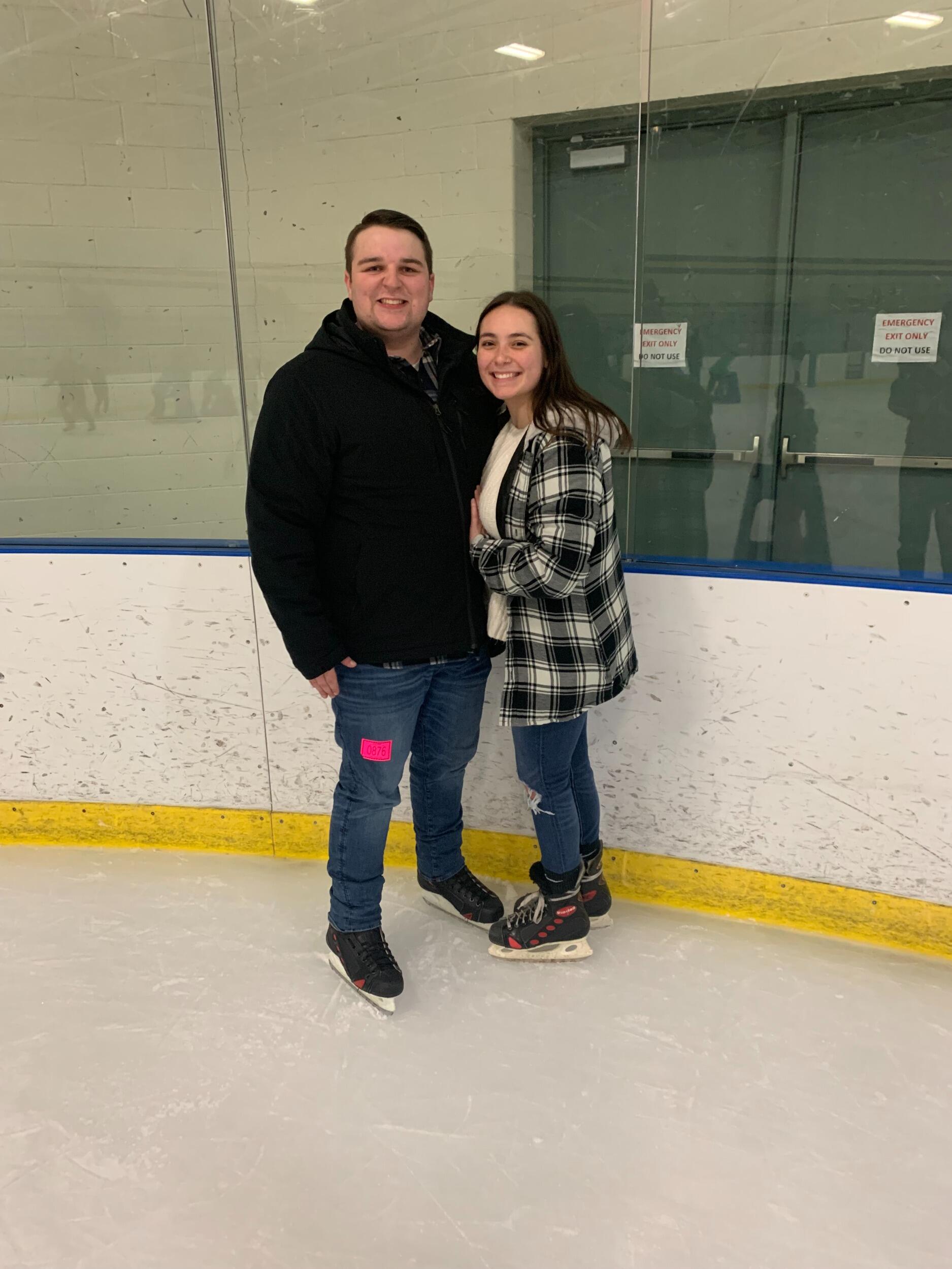 Ice skating where we had our first date