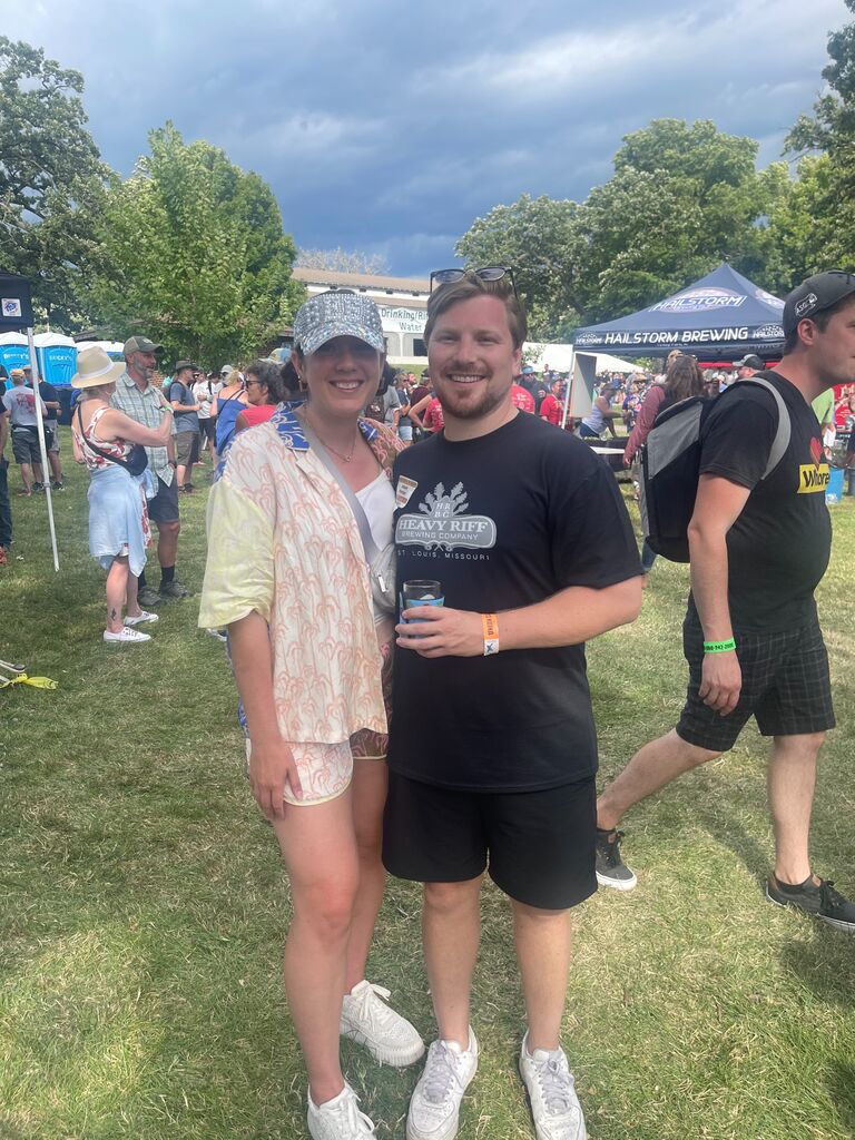 Sam and Adam at the Great Taste of the Midwest, a beer festival that Sam's Dad helps to run. Also, one of their favorite weekends of the year!
