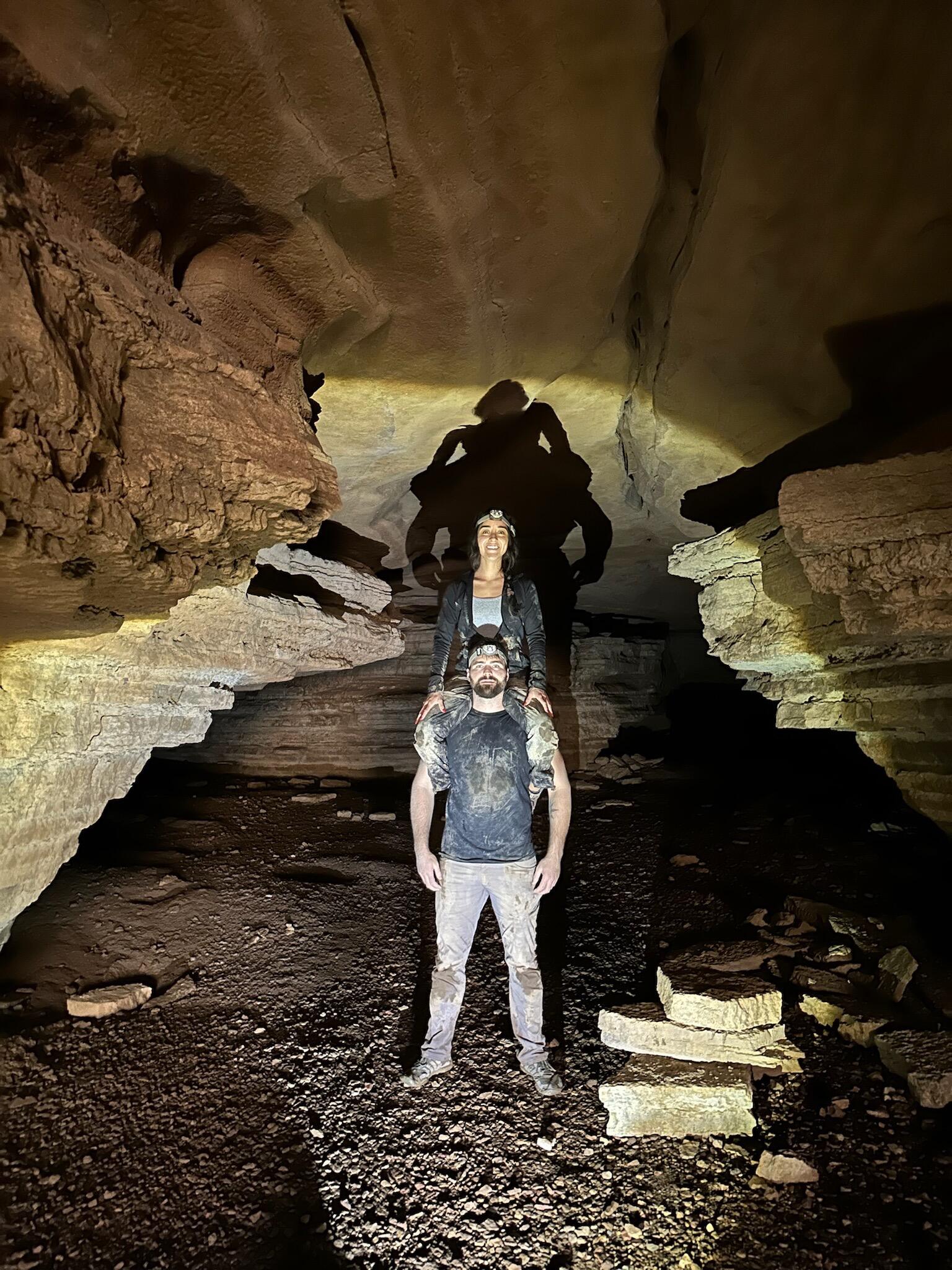 Cave crawling