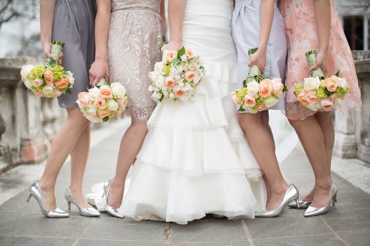 silver bridesmaids