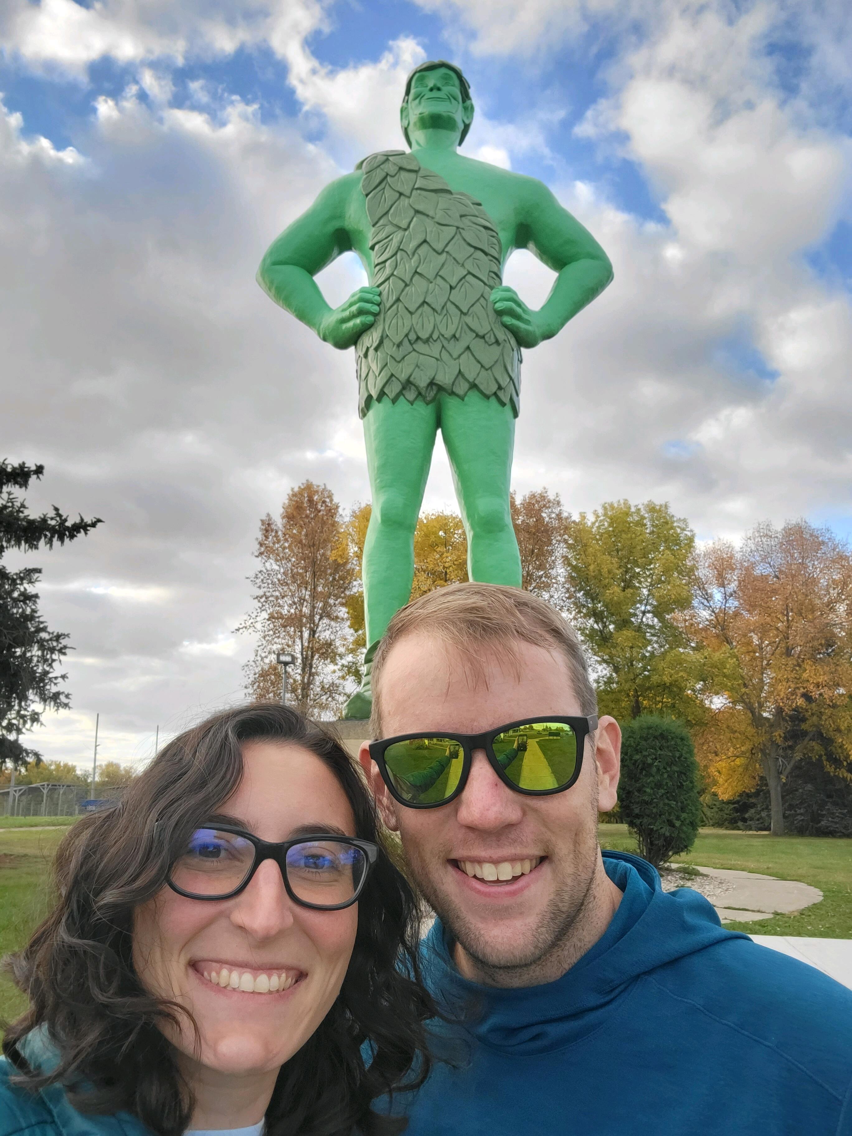Jolly Green Giant in middle of nowhere Minnesota