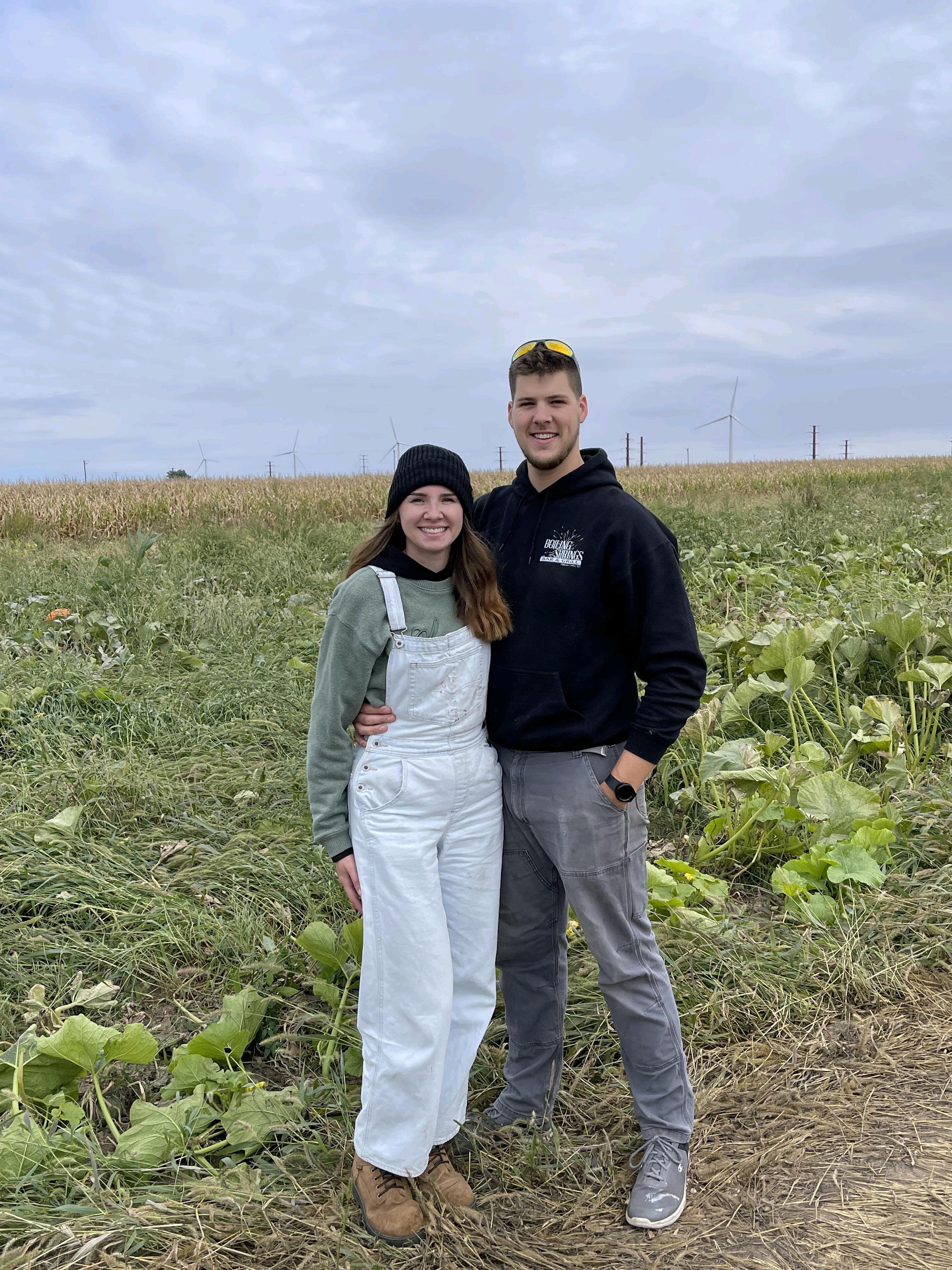 Pumpkin picking.