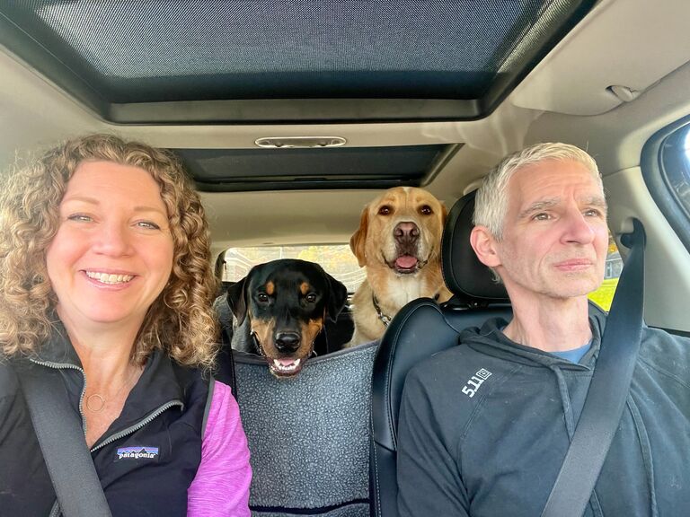 Our first official foster fail.  Welcome to the family Goose!