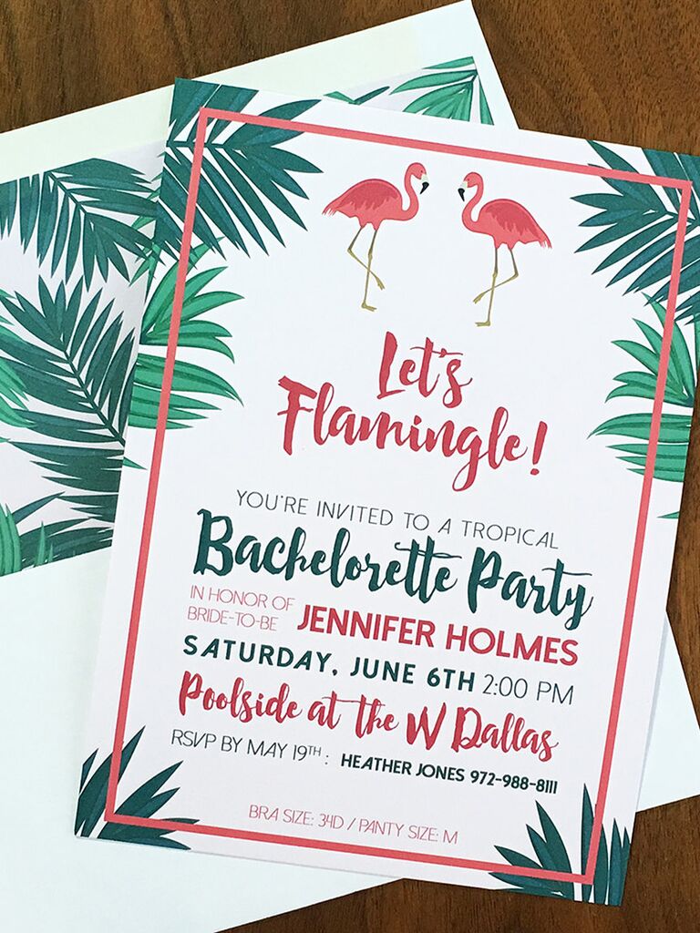 Flamingo Party Invitation Template Free