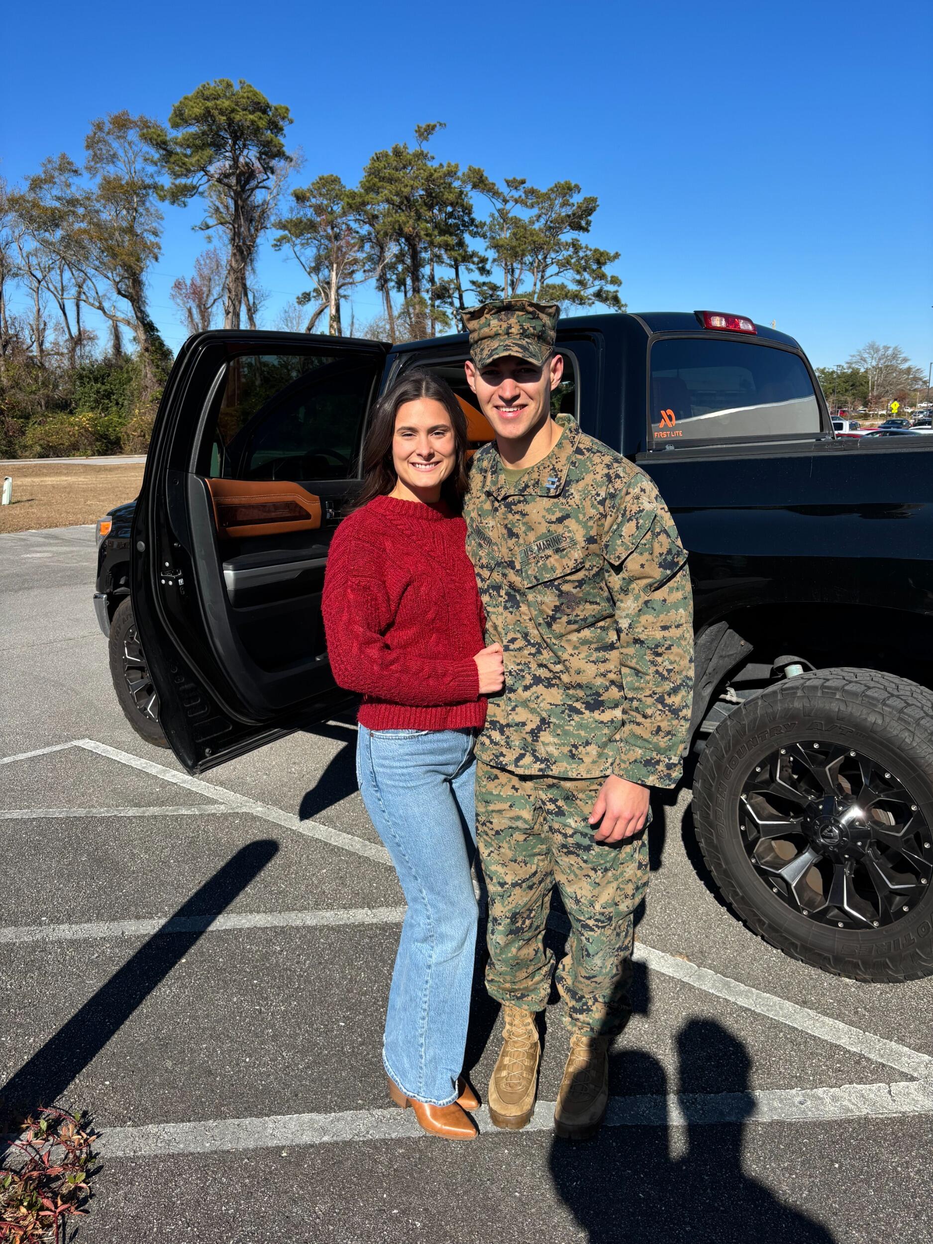 Welcoming Austin home from his last deployment on the 24th MEU