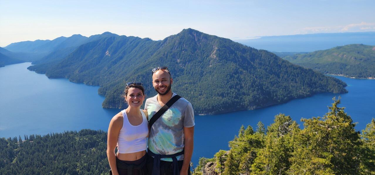 Alexis began sharing her love for National Parks with Logan as they booked their next trip to Washington. 
They stayed in a tiny home in Olympia. They explored downtown Seattle and spent several days at Olympic National Park, exploring from the coastline to Lake Crescent to the HOH Forest. They took on Mt. Storm King together, hiking an elevation change of over 4,500ft within a 2 mile stretch. 