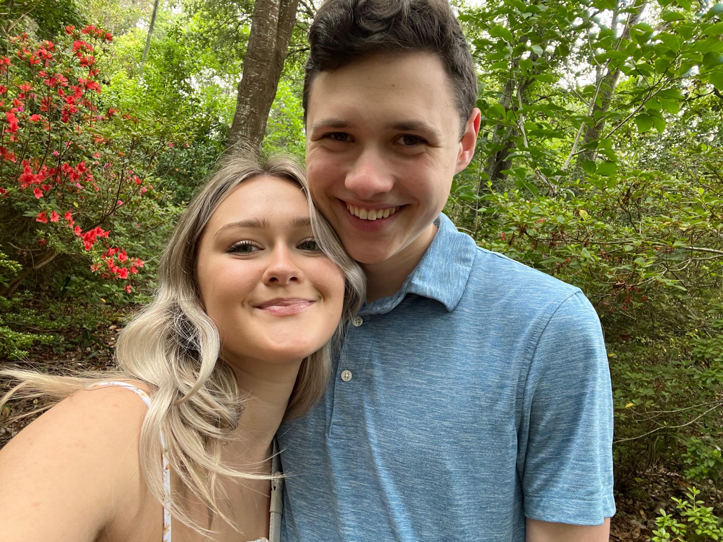 The first time we saw each other since he joined almost year ago. We went to a botanical garden in Charleston, SC