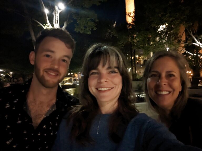 Celebrating in San Antonio with my mom