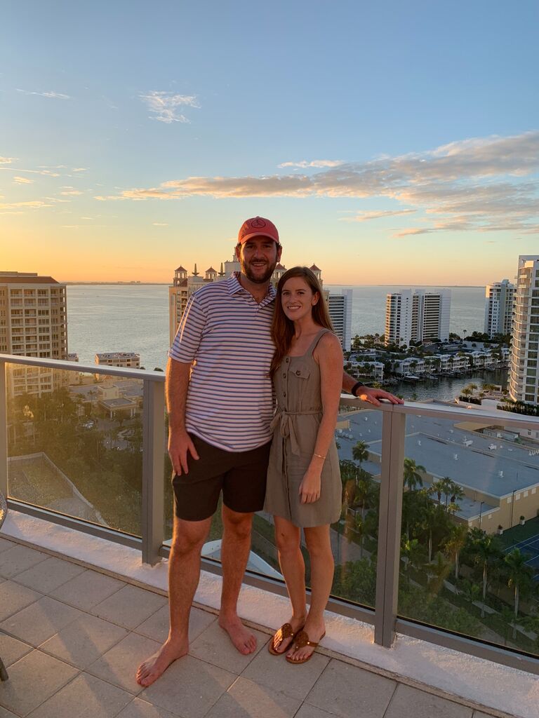 Our first "official" picture - the location of Matt's shoes is still unknown.