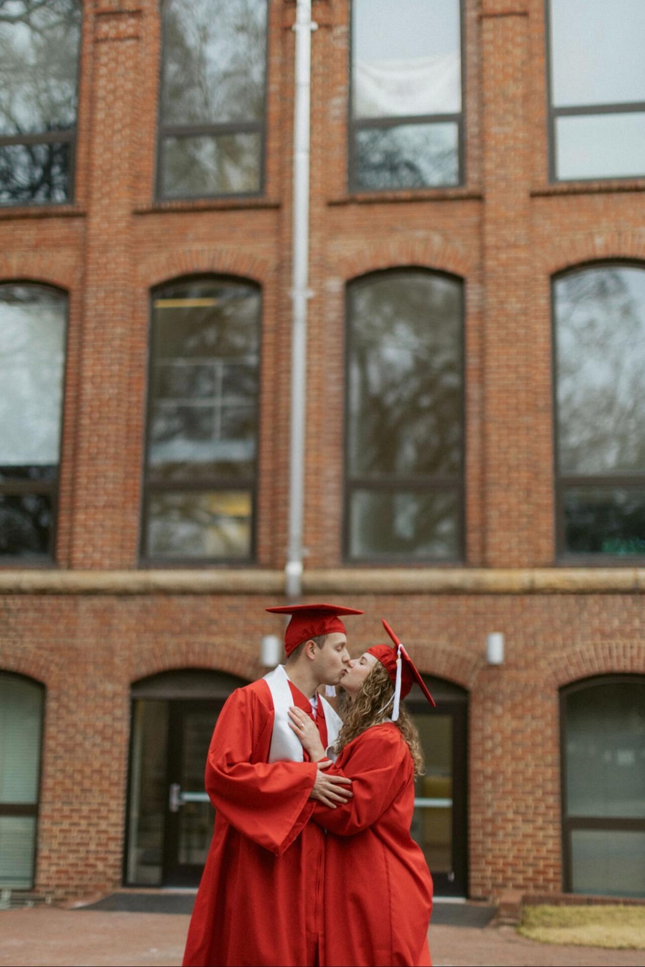 We graduated together! So bittersweet. Our whole relationship thus far has been in college. This is the place we built our foundation. It's time to move on and continue to build our lives together in the great beyond!