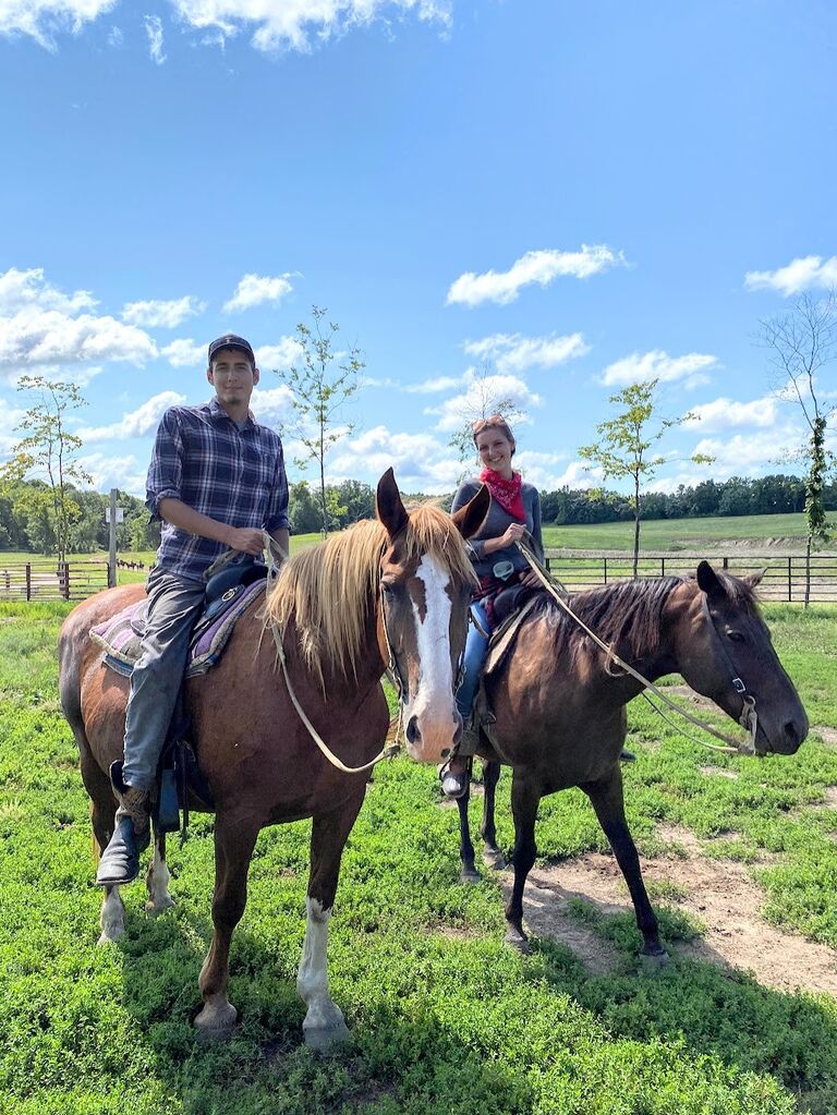 John's first time on a horse