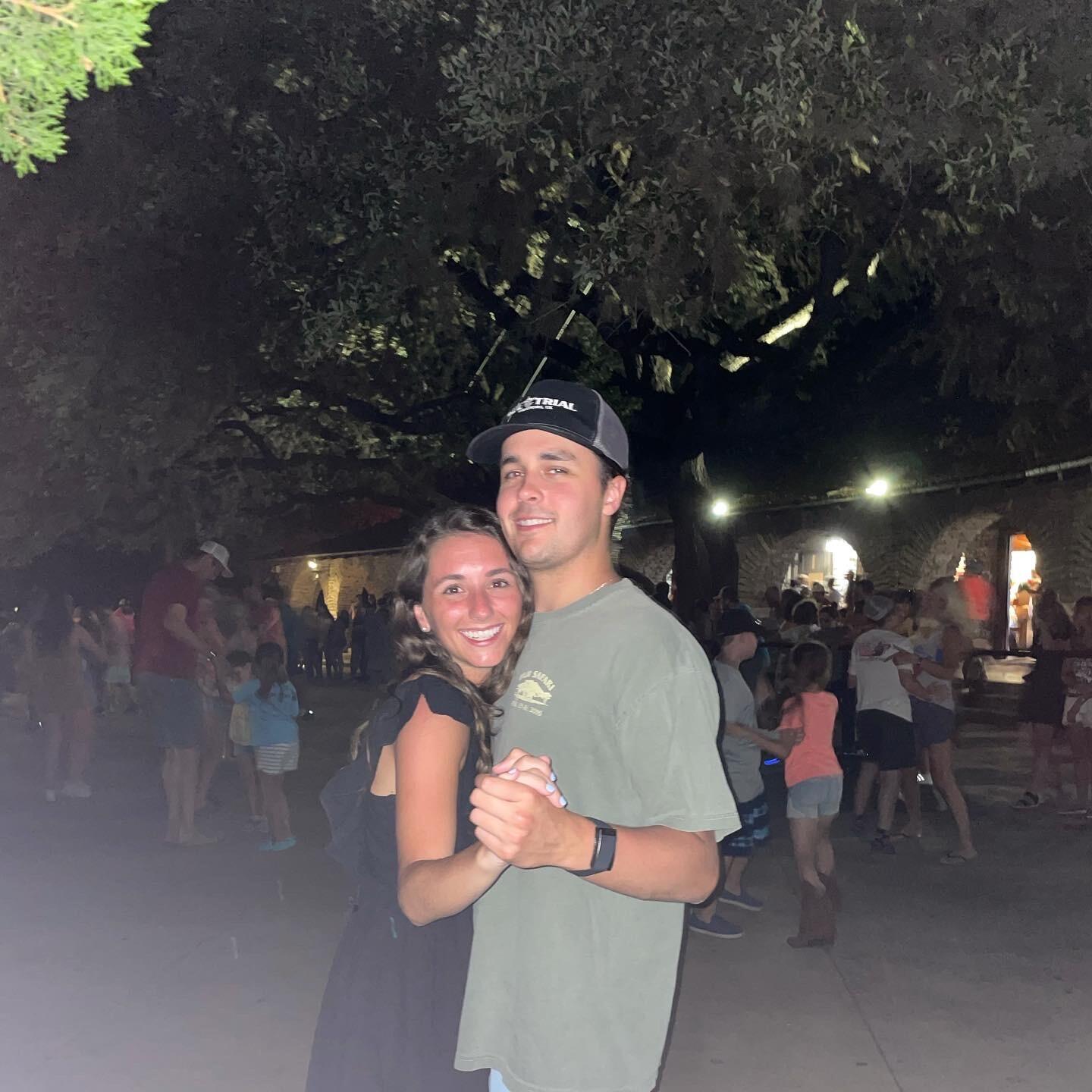 Our first time at Garner State Park together. We both came here as kids to dance and it was a fun moment to share.