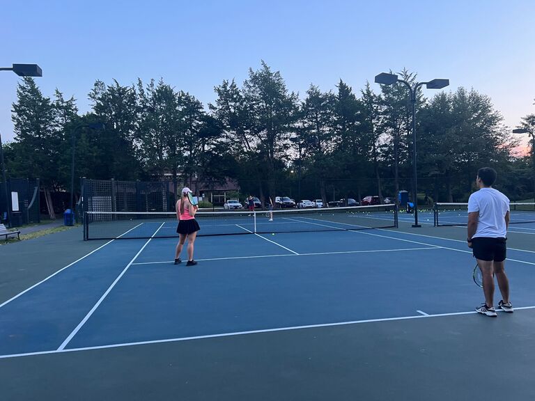 We enjoyed more fun with friends playing tennis until late every summer night. Best core memories for sure 