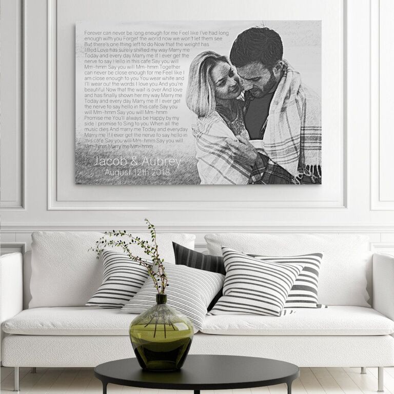 Best Wedding Gifts for Couple Romantic Art Pencil Drawing 