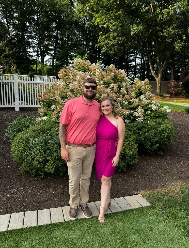 First wedding together as an engaged couple