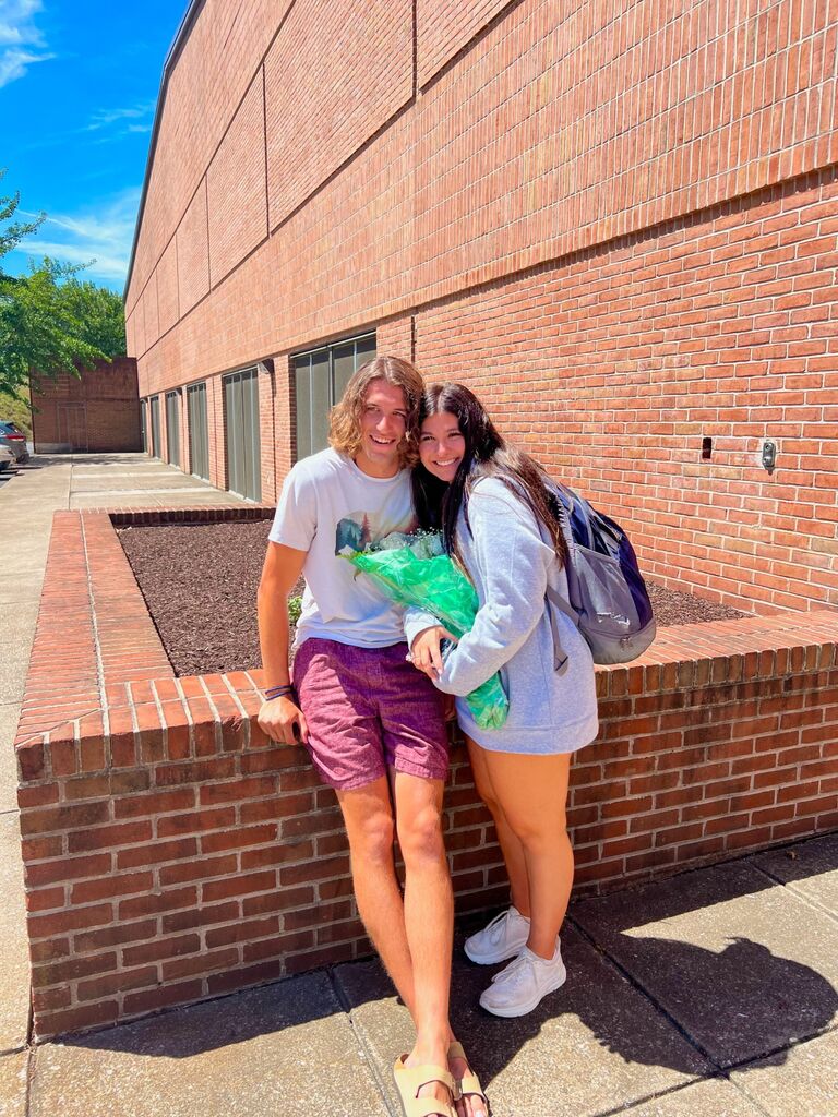 The Big Day. Stefan surprised Emma after her volleyball camp with a dozen of white roses (her favorite) and officially asked her to be his girlfriend! 