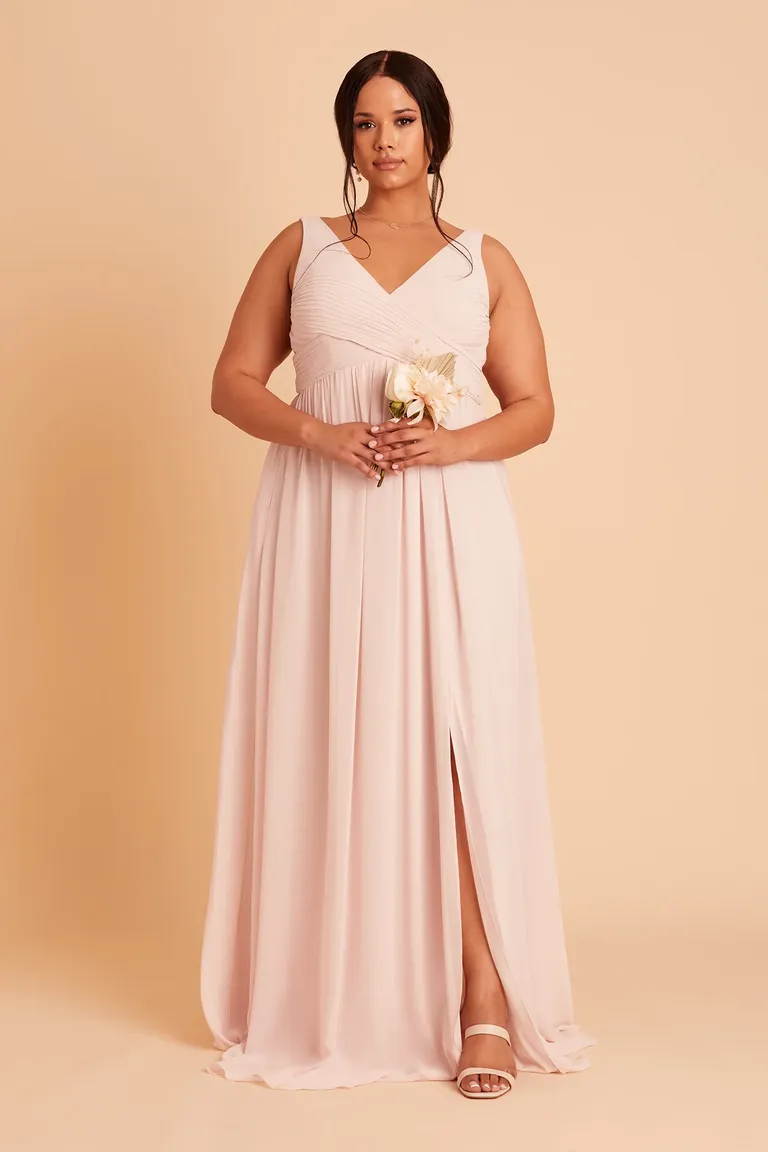 Blush Pink Plus Size Maternity Maternity Prom Dresses With Ruffles