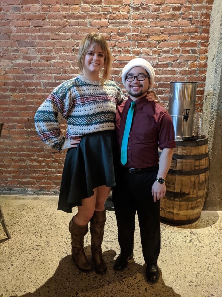 Our first Christmas party together!