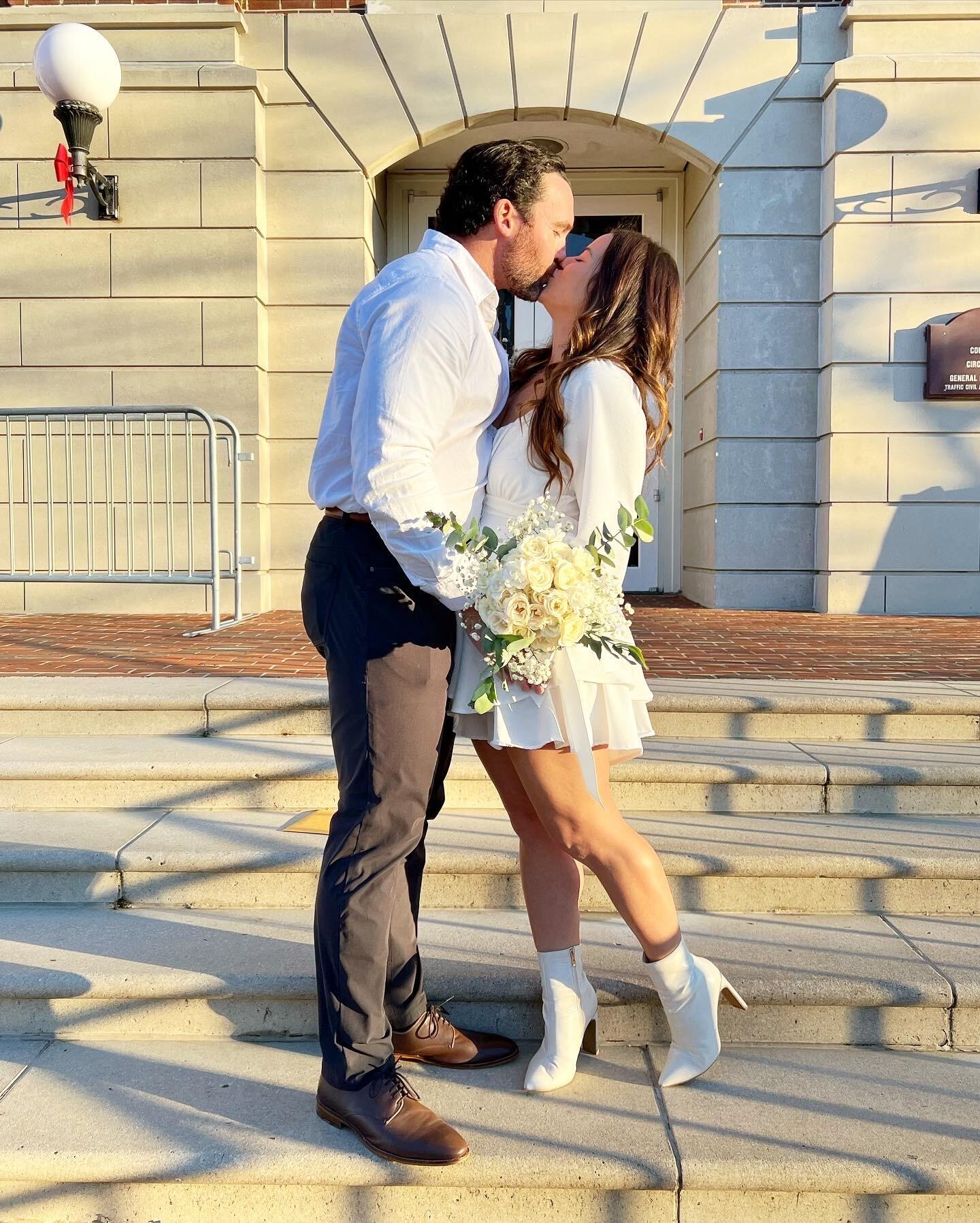 The wedding kept being postponed so we decided to elope knowing we would celebrate with our friends and family one day! 

(Also my birthday..)
