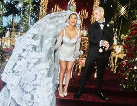 kourtney kardashian and travis barker wedding ceremony photo