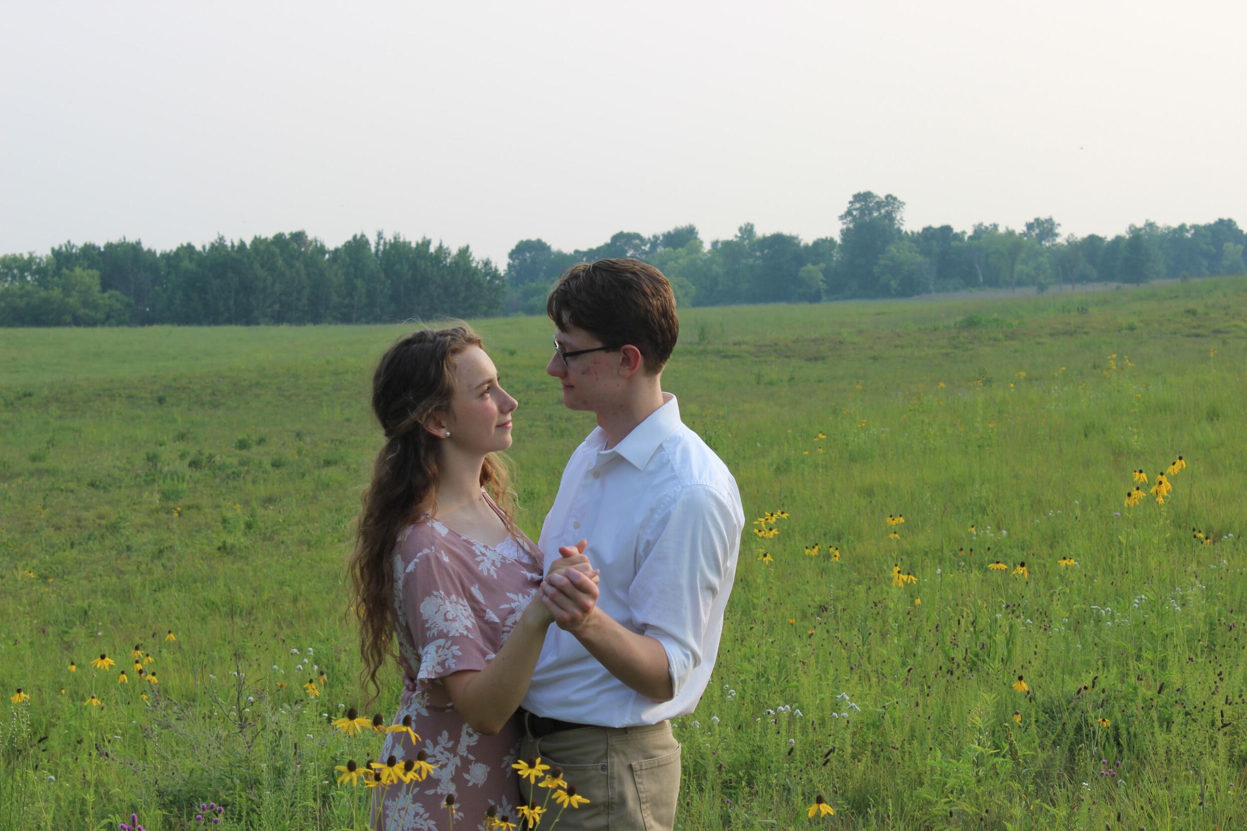 Alex and Bethany met at orientation of their sophomore and freshman years at Holy Spirit Academy, respectively, on the 25th of the month, which seems to be a pattern with them...  Since then they've been through a lot...
