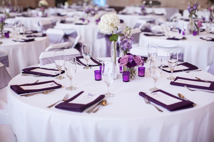 Purple Wedding Reception Decor